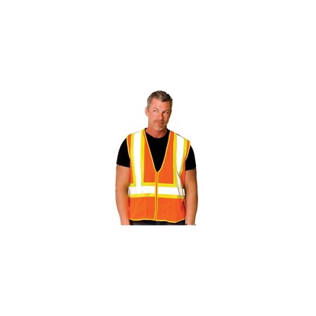 Pip CLASS 2 MESH VEST 2 POCKETSZIPPER CLOSURE, PK 50 302-MVOR-3X